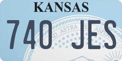 KS license plate 740JES