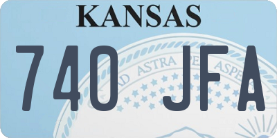 KS license plate 740JFA