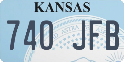 KS license plate 740JFB