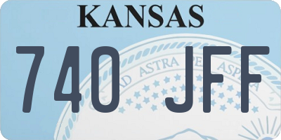 KS license plate 740JFF