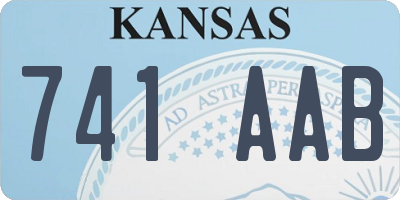 KS license plate 741AAB