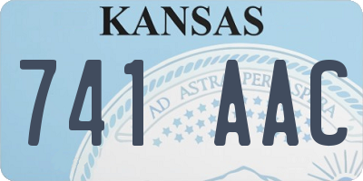 KS license plate 741AAC