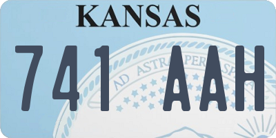 KS license plate 741AAH