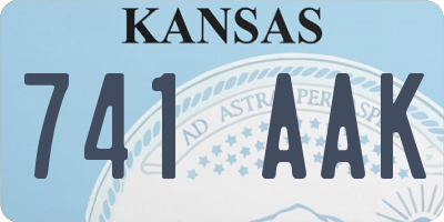 KS license plate 741AAK