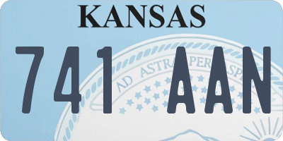 KS license plate 741AAN