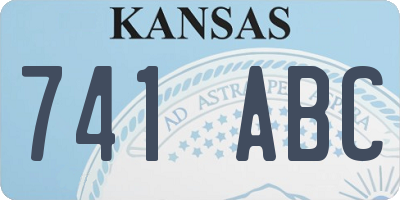 KS license plate 741ABC