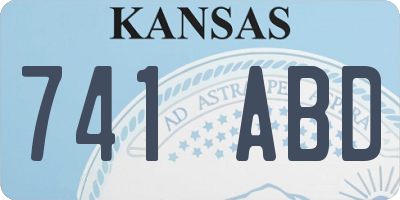 KS license plate 741ABD