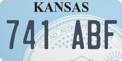KS license plate 741ABF