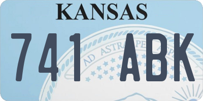 KS license plate 741ABK
