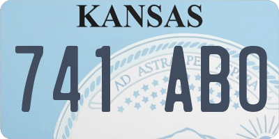 KS license plate 741ABO
