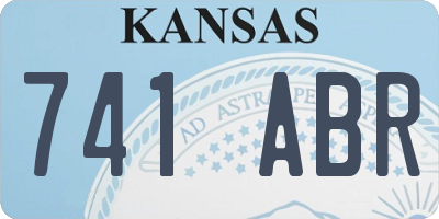 KS license plate 741ABR