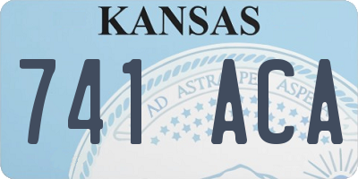 KS license plate 741ACA