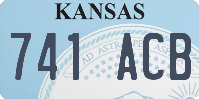 KS license plate 741ACB