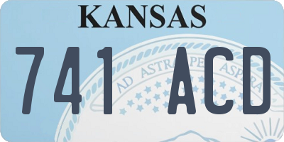 KS license plate 741ACD