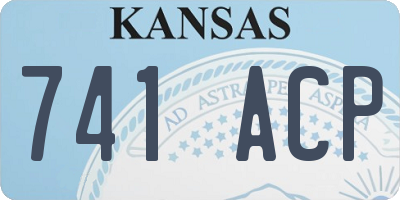 KS license plate 741ACP