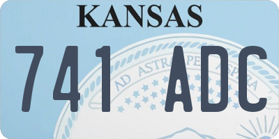KS license plate 741ADC