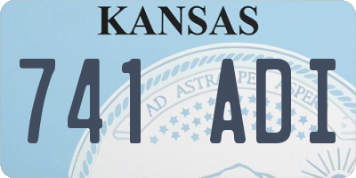 KS license plate 741ADI
