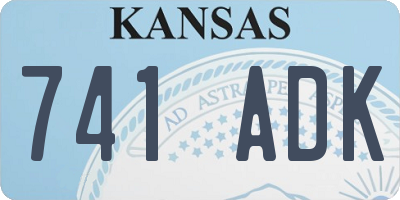 KS license plate 741ADK
