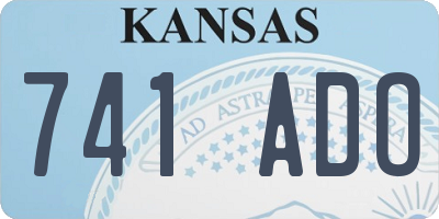 KS license plate 741ADO