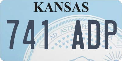 KS license plate 741ADP