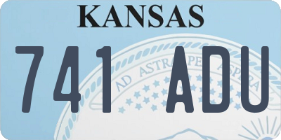 KS license plate 741ADU