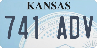 KS license plate 741ADV