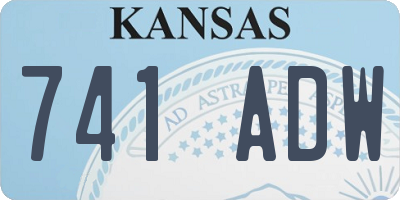 KS license plate 741ADW