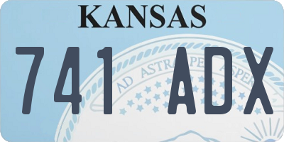 KS license plate 741ADX