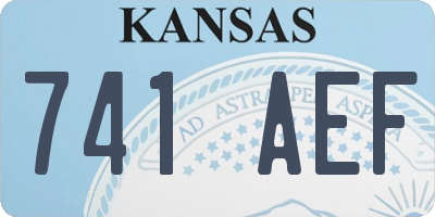 KS license plate 741AEF