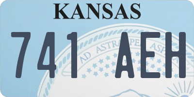 KS license plate 741AEH