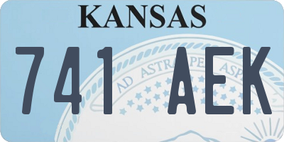 KS license plate 741AEK