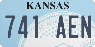 KS license plate 741AEN