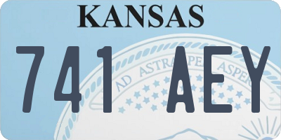 KS license plate 741AEY