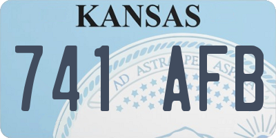 KS license plate 741AFB