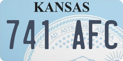 KS license plate 741AFC