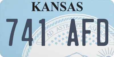KS license plate 741AFD