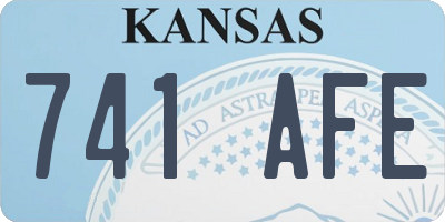 KS license plate 741AFE