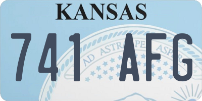 KS license plate 741AFG