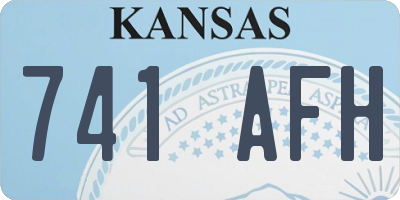 KS license plate 741AFH