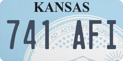 KS license plate 741AFI