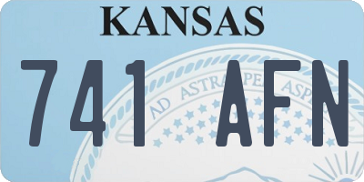 KS license plate 741AFN