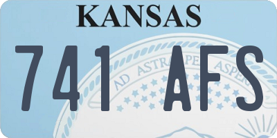 KS license plate 741AFS