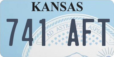 KS license plate 741AFT