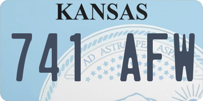 KS license plate 741AFW