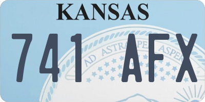 KS license plate 741AFX
