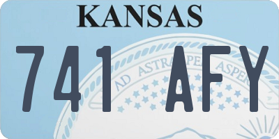 KS license plate 741AFY