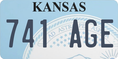 KS license plate 741AGE