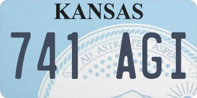 KS license plate 741AGI