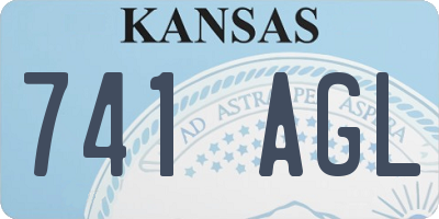 KS license plate 741AGL