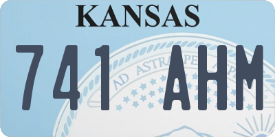 KS license plate 741AHM
